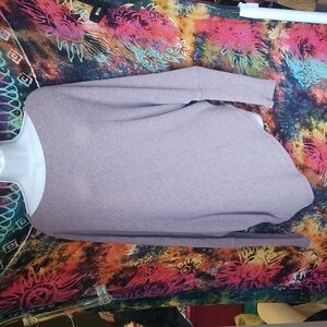 Easel Mauve Oversized Asymmetrical Dolman Sleeves Tunic Top SZ M